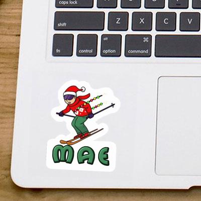 Skier Sticker Mae Laptop Image