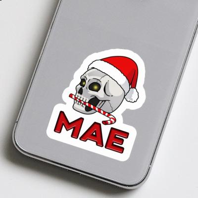 Mae Sticker Christmas Skull Notebook Image