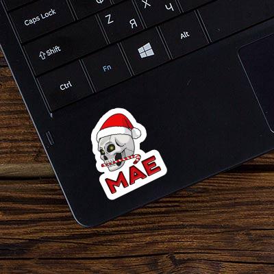 Mae Sticker Christmas Skull Laptop Image