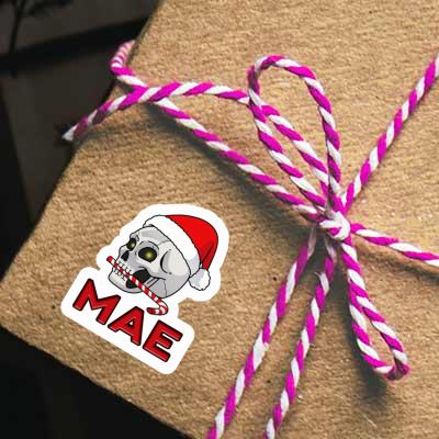 Mae Sticker Christmas Skull Notebook Image