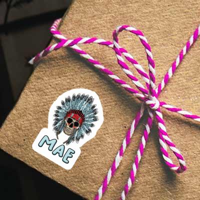 Sticker Mae Indian Skull Notebook Image