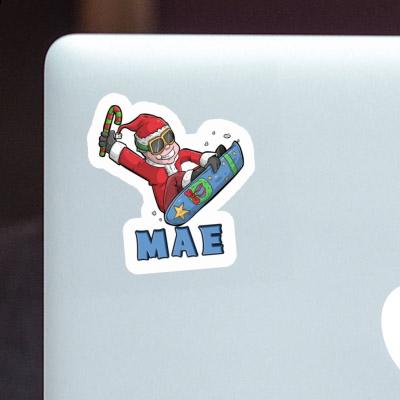 Sticker Christmas Snowboarder Mae Image