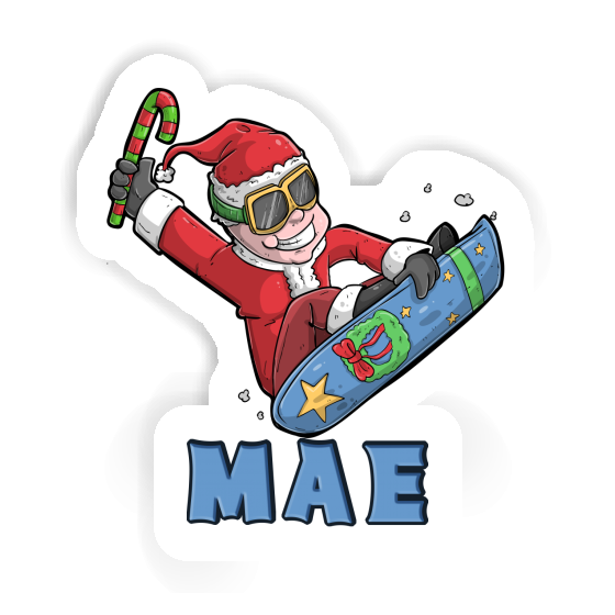 Snowboarder de Noël Autocollant Mae Gift package Image