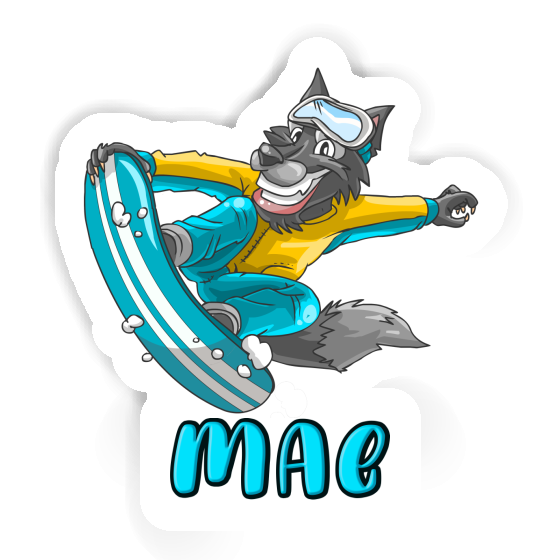 Snowboarder Sticker Mae Notebook Image