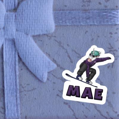 Mae Sticker Snowboarder Notebook Image