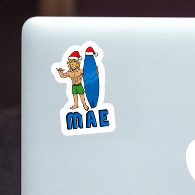 Mae Sticker Christmas Surfer Image