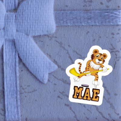 Sticker Mae Hockey Player Notebook Image