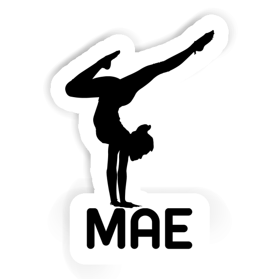 Sticker Mae Yoga Woman Laptop Image