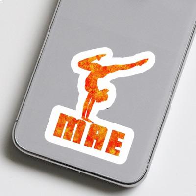 Mae Sticker Yoga Woman Laptop Image