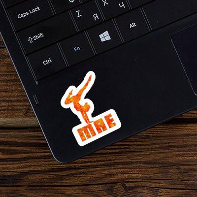 Sticker Yoga-Frau Mae Laptop Image