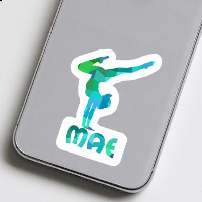 Sticker Yoga Woman Mae Notebook Image