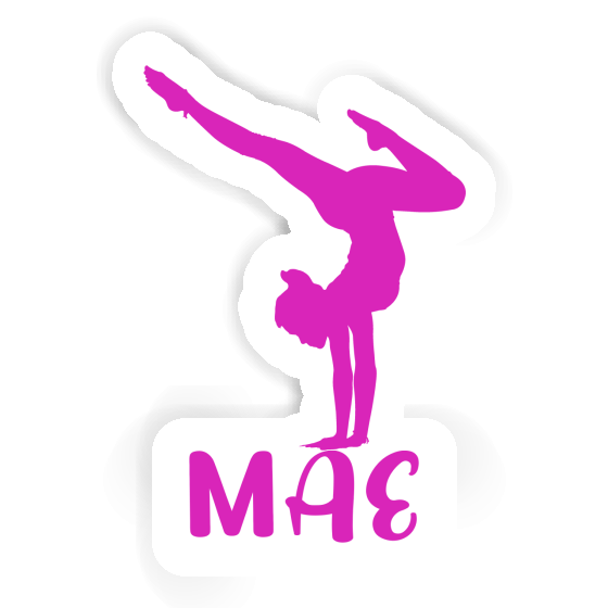 Mae Sticker Yoga Woman Notebook Image