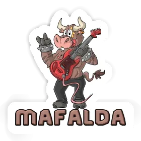Sticker Mafalda Guitarist Image