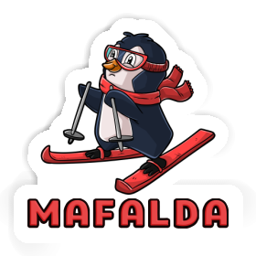 Sticker Mafalda Skier Image