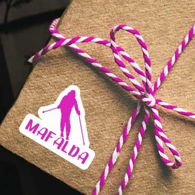 Sticker Mafalda Skier Laptop Image