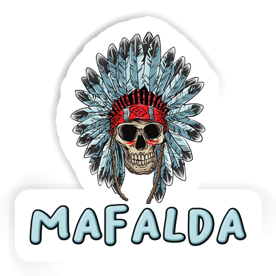 Sticker Mafalda Indian Skull Laptop Image