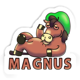Magnus Sticker Lying horse Image