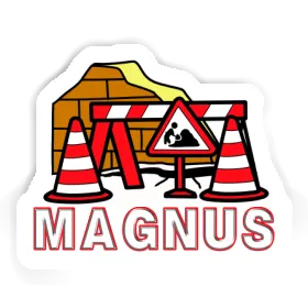 Sticker Magnus Road Construction Image