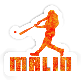 Sticker Malin Baseball Player Image