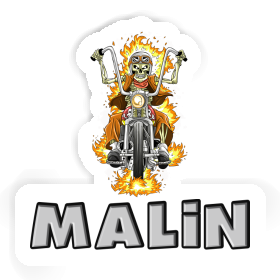 Motorbike Rider Sticker Malin Image