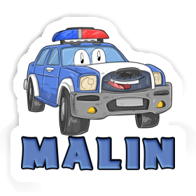 Sticker Malin Police Car Image