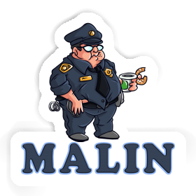 Sticker Police Officer Malin Image