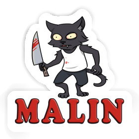 Sticker Psycho Cat Malin Image