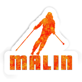 Skier Sticker Malin Image