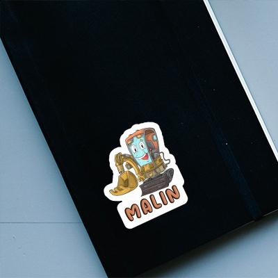 Malin Sticker Excavator Notebook Malin Sticker Excavator Gift package Image