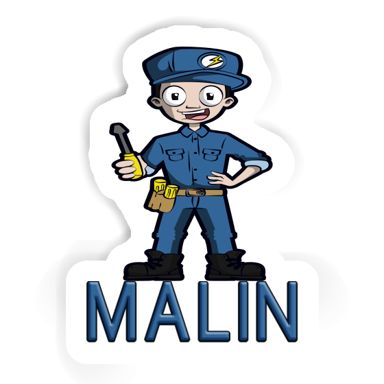 Sticker Electrician Malin Notebook Sticker Electrician Malin Gift package Image