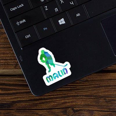 Sticker Malin Hockey Player Notebook Image