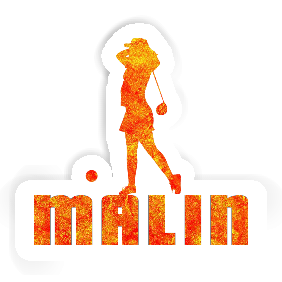 Golfer Sticker Malin Notebook Image