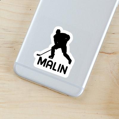 Hockey Player Sticker Malin Notebook Image