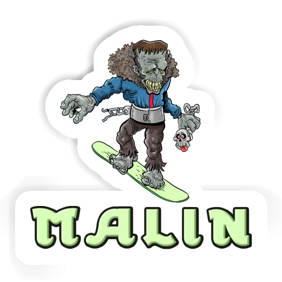 Autocollant Snowboardeur Malin Autocollant Snowboardeur Malin Image