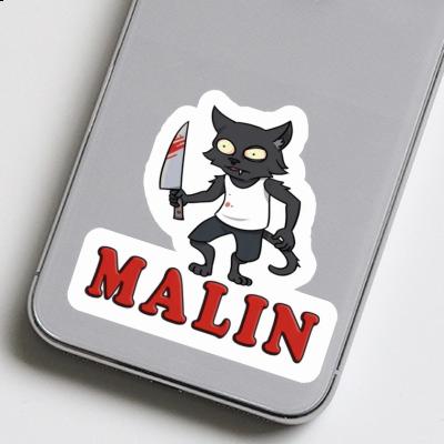 Sticker Psycho Cat Malin Notebook Sticker Psycho Cat Malin Gift package Image