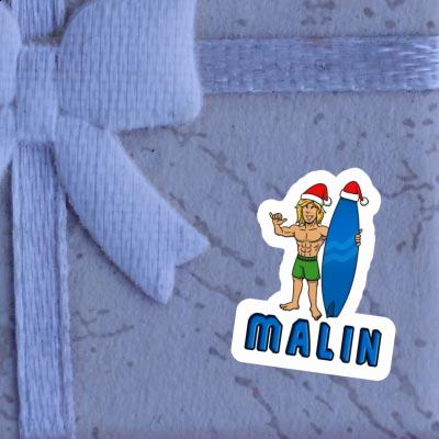 Sticker Christmas Surfer Malin Notebook Sticker Christmas Surfer Malin Gift package Image