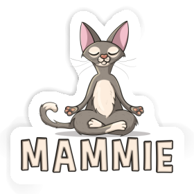 Mammie Sticker Yoga Cat Image