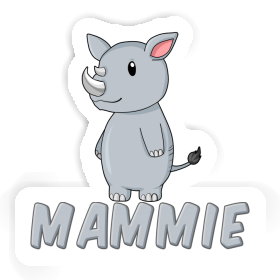 Mammie Sticker Rhinoceros Image