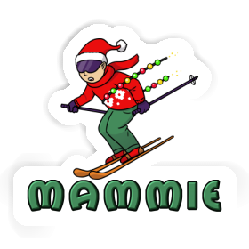 Christmas Skier Sticker Mammie Image