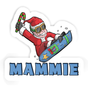 Sticker Christmas Snowboarder Mammie Image