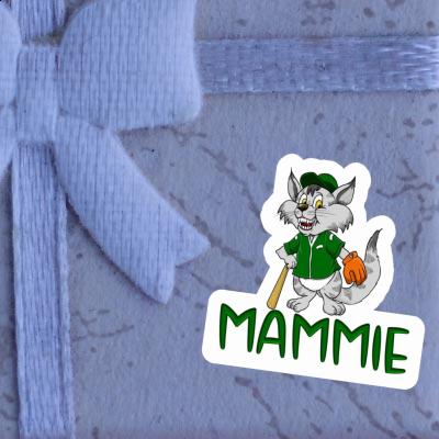 Mammie Sticker Baseball Cat Image