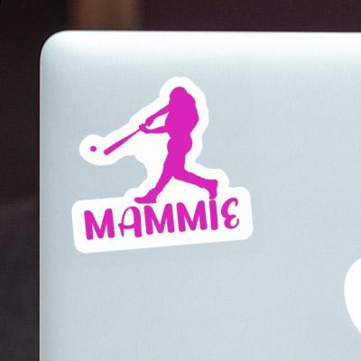 Sticker Baseball Player Mammie Laptop Image