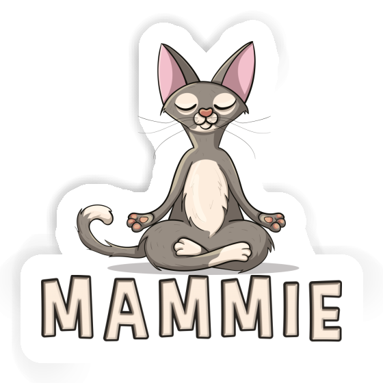 Mammie Sticker Yoga Cat Laptop Image