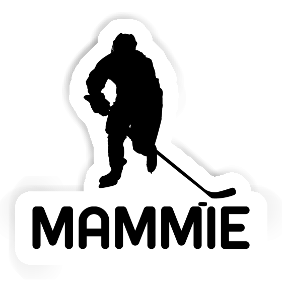 Sticker Hockey Player Mammie Laptop Image