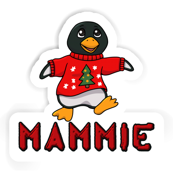 Sticker Mammie Christmas Penguin Laptop Image