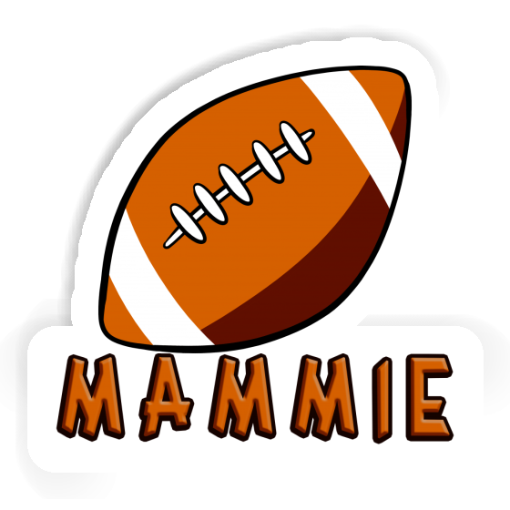 Rugby Ball Sticker Mammie Laptop Image