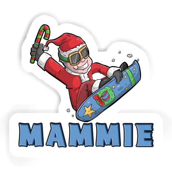 Sticker Christmas Snowboarder Mammie Image