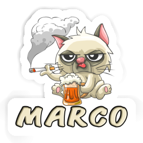 Sticker Smoking Cat Marco Image