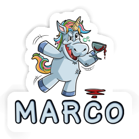 Sticker Marco Wine Unicorn Image