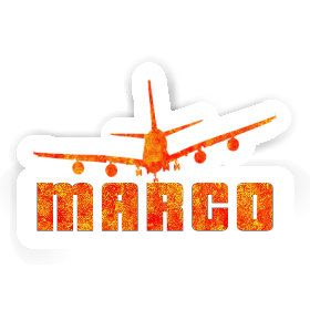Sticker Marco Airplane Image